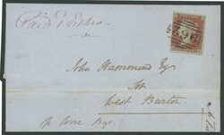 QV Line-Engraved Imperforate Penny Red frankings accumulation of 1d ...