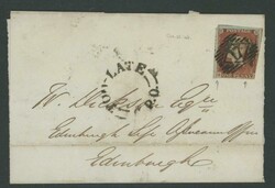 QV Line-Engraved Imperforate Penny Red frankings accumulation of 1d ...