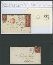 QV Line-Engraved Letters frankings accumulation including 1861 ...
