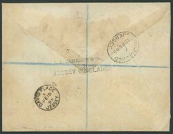 CHANNEL ISLANDS: Jersey 1895 (Feb 15) usage of Postal Stationery QV ...