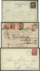 Postal History accumulation with lots of postmark interest including ...