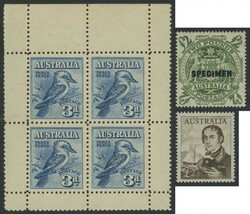 Accumulation including 1928 Koobaburra M/S ** (suntanned gum), Robes, ...