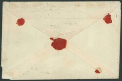 1859 (Feb 15) oversized envelope (182x120mm) hand-illustrated in ...