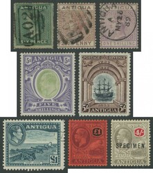 Collection from 1862 QV No Watermark Rough Perf 14-16 6d green (SG 1; ...
