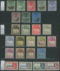 Mint selection from 1922 'ASCENSION' overprints on St Helena KGV ...
