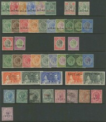 Collection to 1968 on aging pages with 1865 No Wmk 1d mint and 6d ...