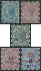 Mainly mint collection from 1865 QV No Wmk 1d blue, 1877-79 Crown CC ...