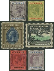 Collection from 1894-96 QV Keyplates Crown CA Wmk set * (ex 9d) &amp; ...