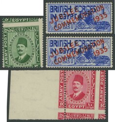 BRITISH FORCES IN EGYPT: Duplicated range including 1932 NAAFI 1pi ...