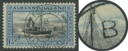 1933 Centenary of British Administration 1½d Whale Catcher ...