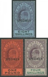 1903 KEVII Keyplates Crown CA Watermark ½d to £1 overprinted ...