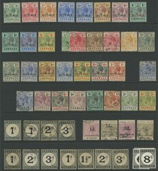 Extensive collection from 1861 QV No Wmk 1d blue-green, 1d green & 6d ...