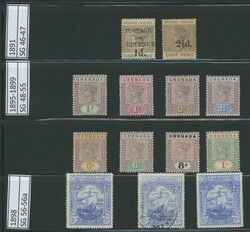 Mint collection from 1891 QV 1d on 8d grey-brown and 2½d on 8d ...