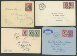 POSTMARKS: Duplicated selection of Large Letter Datestamps 'A' to 'G' ...