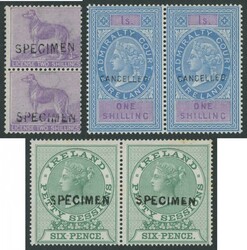 REVENUES: QV Admiralty Court 1/- superb ** &amp; 2/6d no gum pairs ...