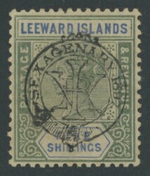 1890 QV Keyplates Diamond Jubilee 'SEXAGENARY' Handstamps 5/- green & ...