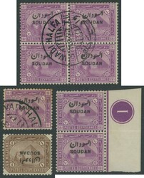 1897 'SOUDAN' Overprints on Egypt collection on partly-annotated ...