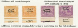 1897 'SOUDAN' Overprints on Egypt collection on partly-annotated ...