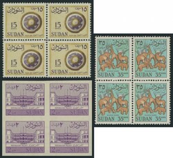 1962 Pictorials blocks of 4 comprising the 15mm with Orange Printing ...