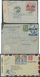 Commercial airmail covers 1930s-1950s that all transited through ...