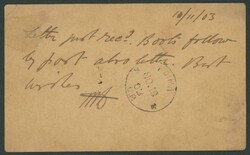 NIMULI: 1903 commercial usage of British East Africa ½a Postal Card ...