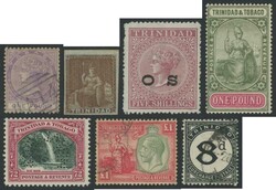 Collection from 1913-23 Britannia Multiple Crown CA Wmk set * with ...