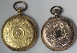 Ladies fob watches both 'no name' open face with roman numeral hours, ...