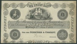 The Union Bank of Australia £1 1888 (2nd Jan) MVR Type 2b, remainder ...