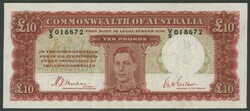 1940 KGVI £10 Sheehan/McFarlane R58L Last Prefix serial 'V/5 018672' ...
