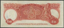 1954 £10 Coombs/Wilson Commonwealth Bank R62F First Prefix serial ...