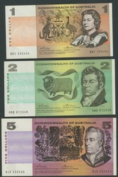 1972-73 $1-$50 Phillips/Wheeler 'COMMONWEALTH' set comprising $1 R74 ...