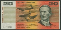 1976 $20 Knight/Wheeler Centre Thread R406a serial 'XQN 445731', ...