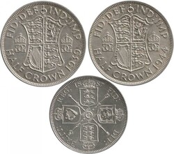 QV-KGV silver 3d, 6d, 1/-, 2/-, double-florin, 2/6d, and Crowns; also ...