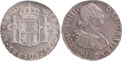 TWO REALES: 1794 Charles IV 2r KM 51 mintmark 'NG M' Nuevo Granada, ...