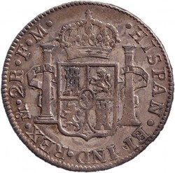 TWO REALES: 1801 Charles IV 2r KM 91 mintmark 'Mo F.M.' Mexico City ...