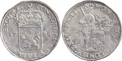 DUCAT: Utrecht 1784 silver ducat (48 stuiver), KM 93.1, scratch on ...