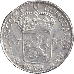 DUCAT: Utrecht 1784 silver ducat (48 stuiver), KM 93.1, scratch on ...