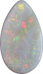 Coober Pedy (SA) white solid oval teardrop semi-crystal showing all ...