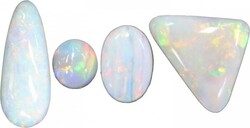 Coober Pedy (SA) white solids, 8 carats total with triangle, oval, ...