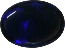 Lightning Ridge (NSW) black solid oval all blue primary colour, 8.1 ...