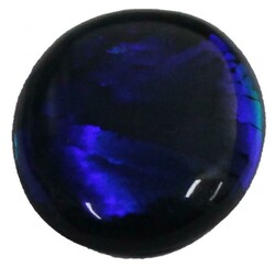 Lightning Ridge (NSW) black solid oval all blue primary colour, 8.1 ...