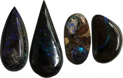 Yowah (Qld) boulder purples, green-blues, and brown, tear drops and ...