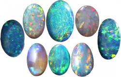 Doublet ovals, total 11 carats, 'A' to Gem grades. (8)