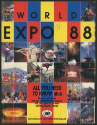 Expo 88 collection in 3 binders & 4 boxes, noted 'World Expo 88 ...