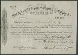 AUSTRALIA: Group including 1889-1917 share certificates (11) ...