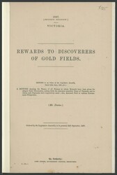 AUSTRALIA - VICTORIA: Box of Government Papers including 'Report on ...