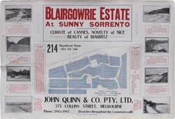 VICTORIA: Real estate posters - circa 1924 'Blairgowrie Estate, at ...