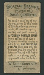 Duke Sons & Co (USA) 1885-95 collection in album, noted 'Postage ...