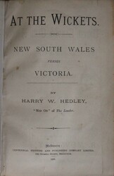 Book 'At the Wickets. New South Wales versus Victoria' by Harry ...