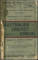 Book 'Australian Cricket Annual' edited by John C Davis, 1st Year ...